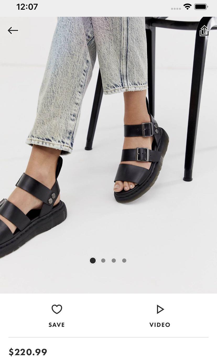 dr marten gryphon sandals size 5