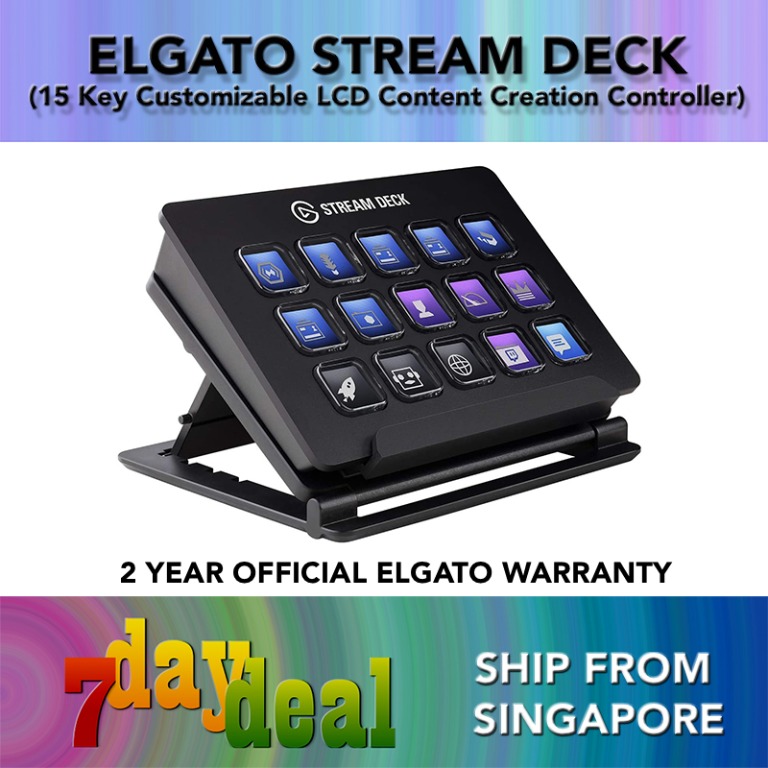Elgato Stream Deck – Live Content Creation Controller with 15 customizable  LCD keys 