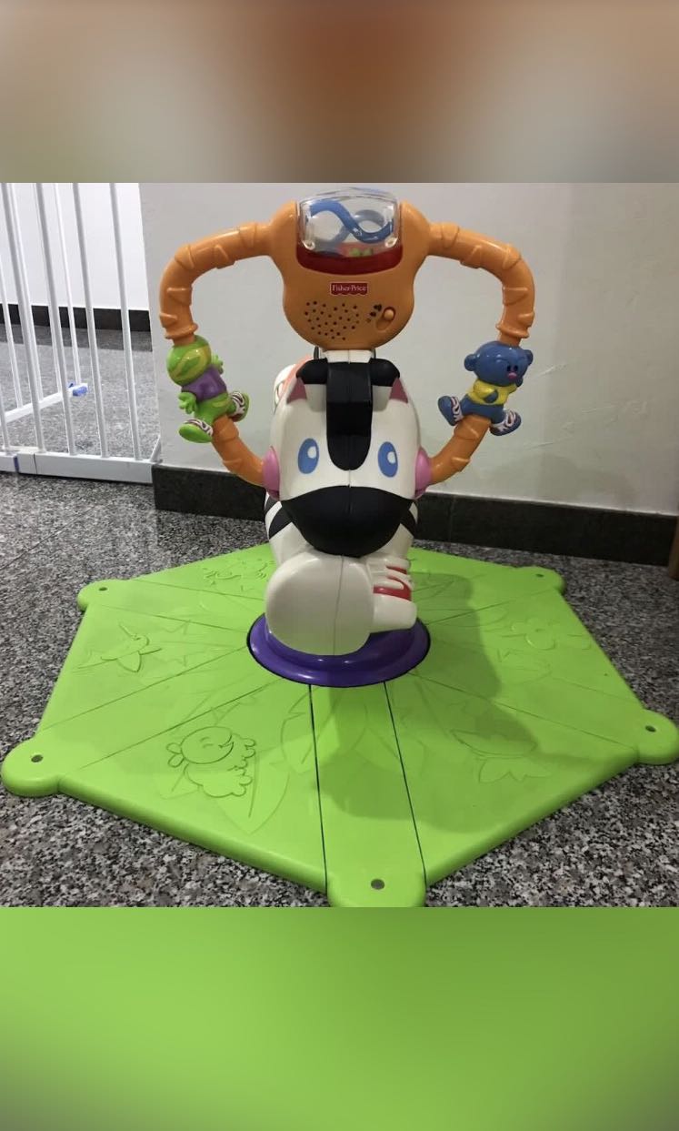 Fisher Price Bouncer Zebra, Babies & Kids, Infant Playtime on Carousell