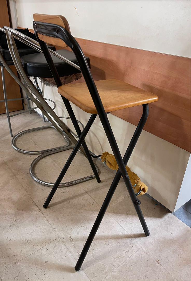 Foldable high bar stool chair, Furniture & Home Living, Furniture