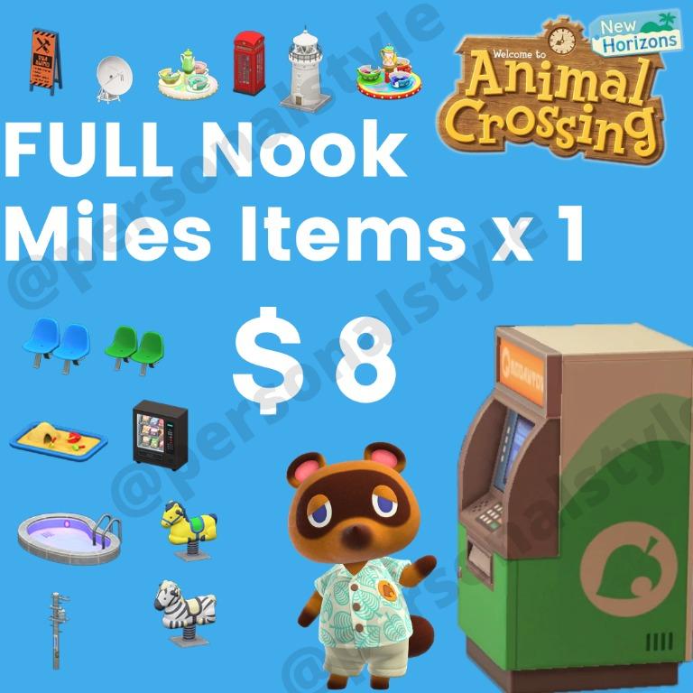Full Nook Mile Redemption Items, Animal Crossing New Horizons, ACNH