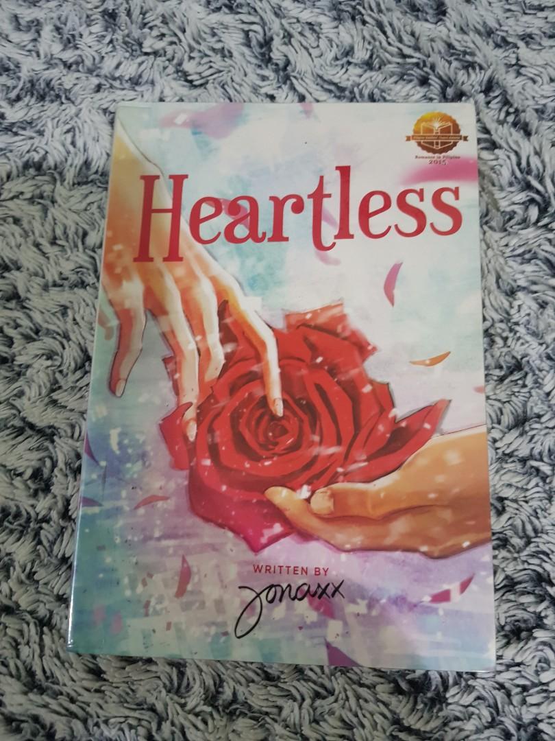 HEARTLESS JONAXX (Category: Storybooks) located in General Trias. Submitted by thelocaldecluttergal (Listing ID 1050639674, Image 1). Description: WATTPAD BOOK WITH PLASTIC COVER.
