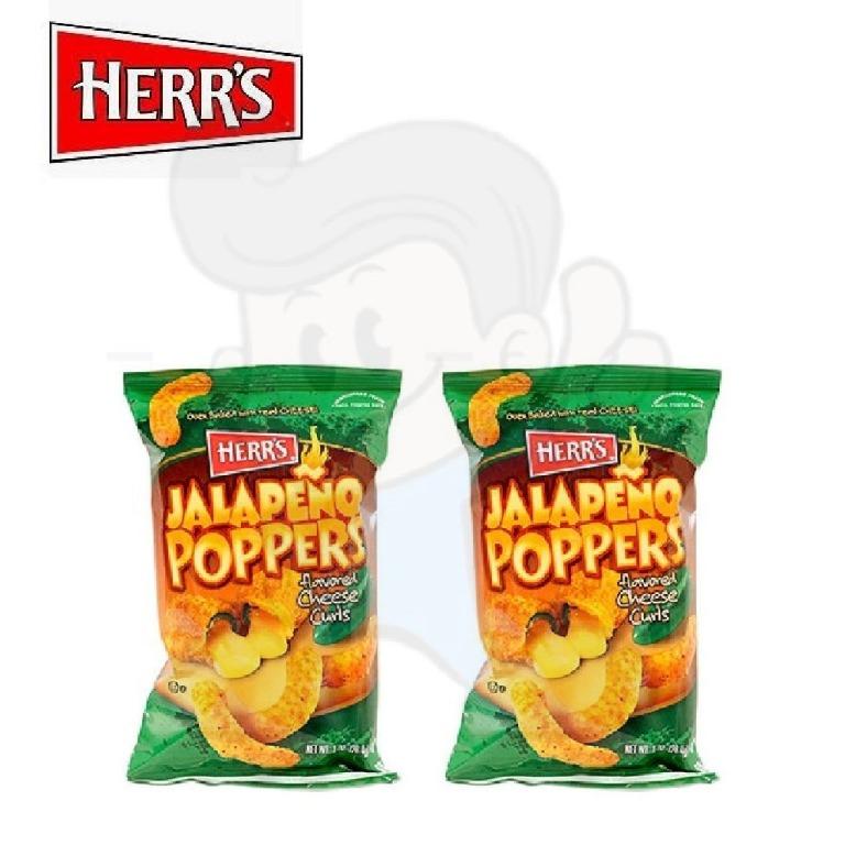 x　POPPER　JALAPENO　Herr's　Drinks,　Local　CHEESE　CURLS　g),　(2　Food　184.3　Eats　on　Carousell