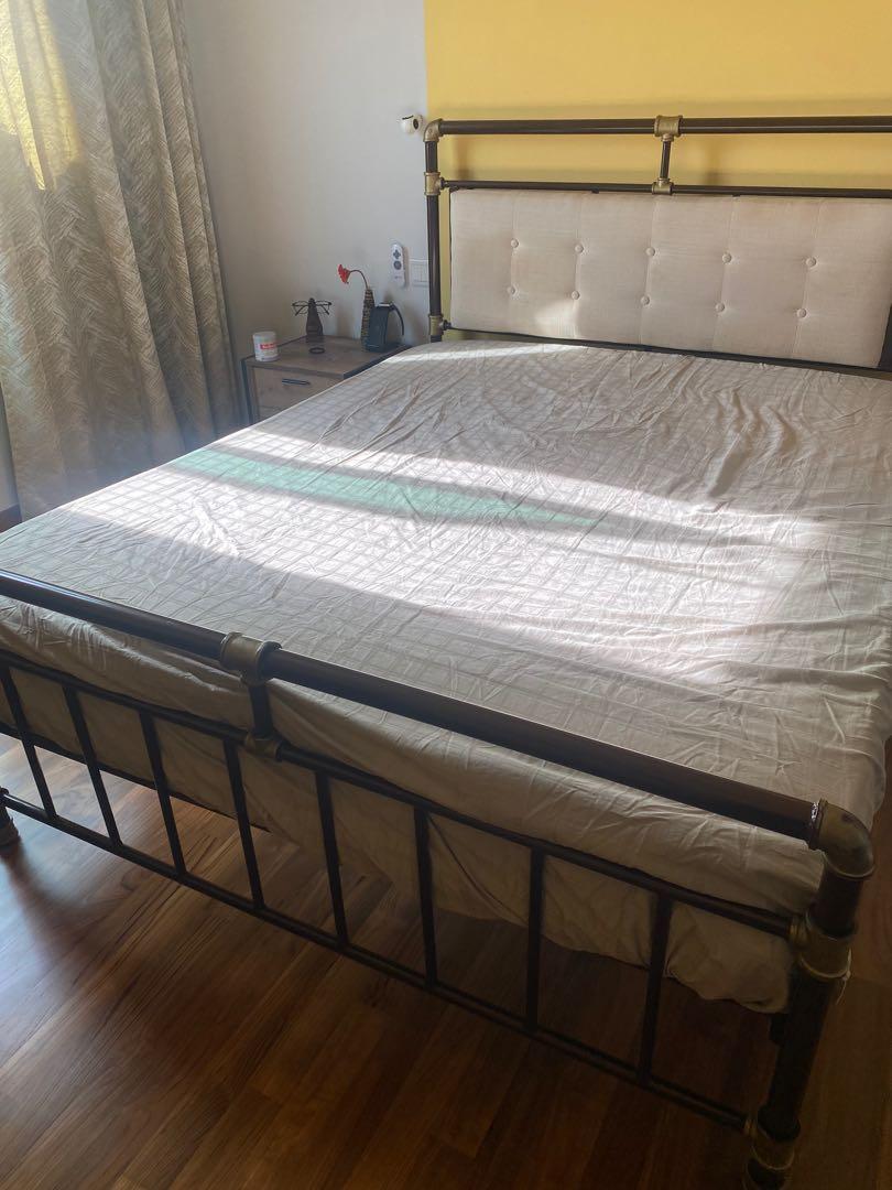 Build a heavy duty bed with our industrial style frames. carousell