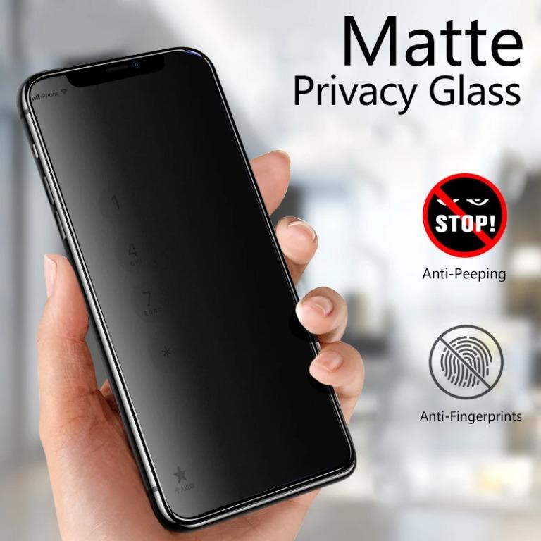 Iphone 13 12 11 X 8 7 Series Privacy Matte Anti Spy Tempered Glass Screen
