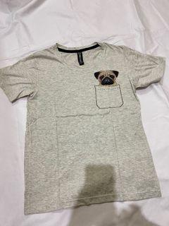 kaos polos / baju gambar pug