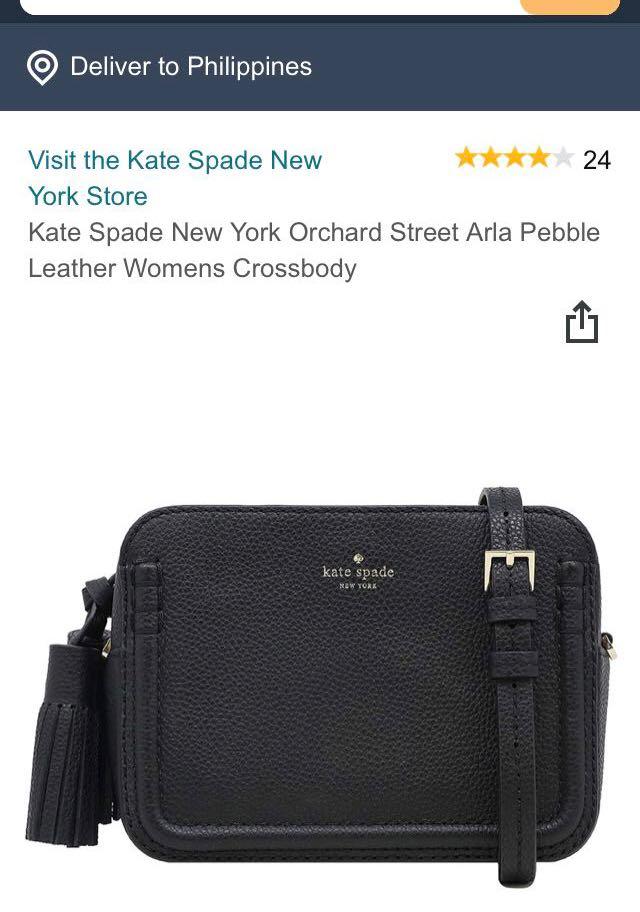 Kate Spade New York Orchard Street Arla Leather Sling Bag Women S Fashion Bags Wallets Sling Bags On Carousell Men vintage pu leather crossbody sling bag large capacity casual backpack usb charge. carousell