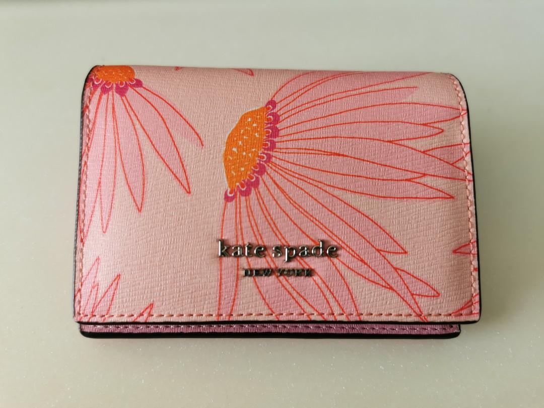 Kate Spade Spencer Falling Flower mini key ring wallet Women s Fashion Bags Wallets Wallets Card Holders on Carousell