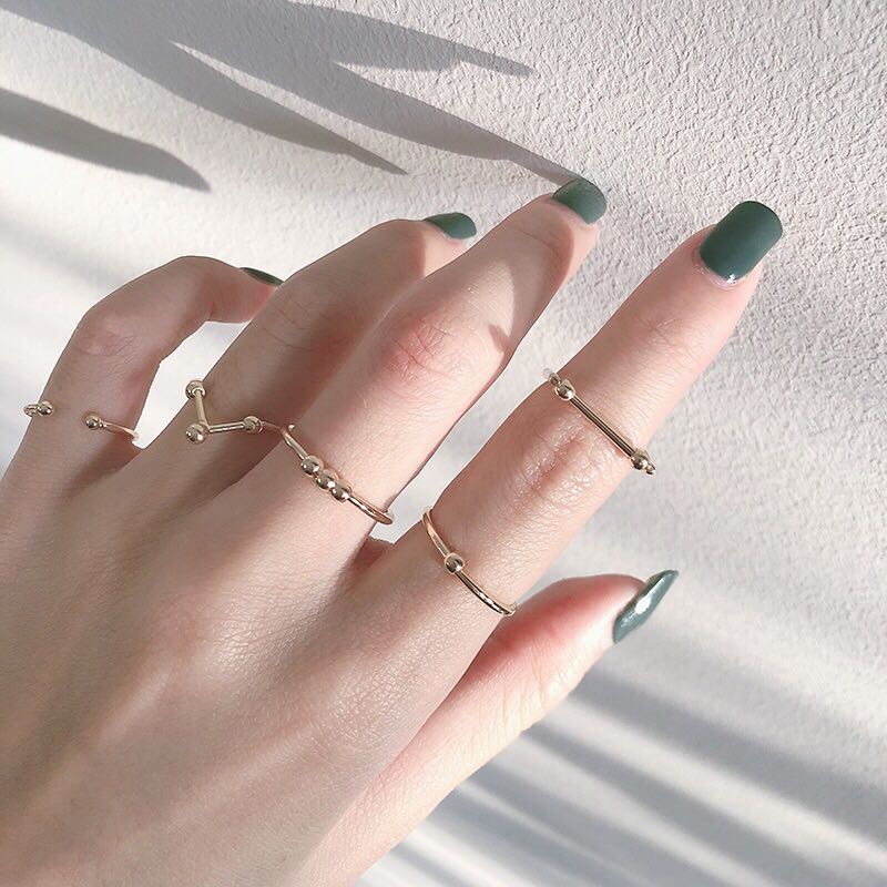 Korean Fashion 5pcs Ring Women s Fashion Jewelry Organizers