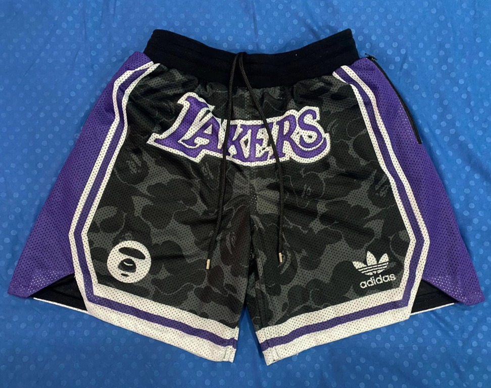 lakers bape shorts