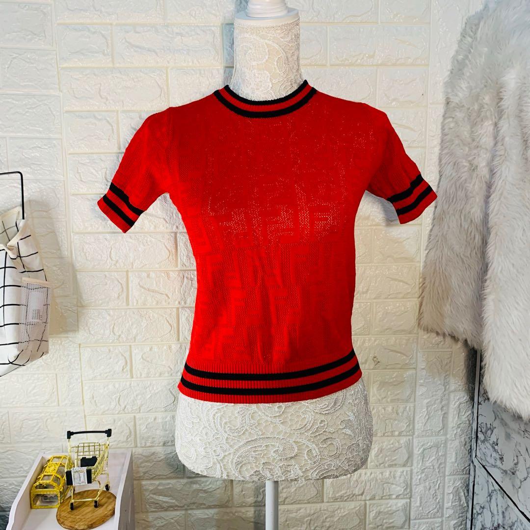 red fendi top