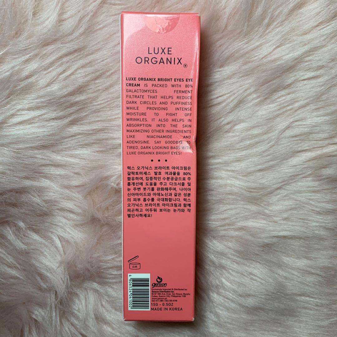 luxe organix eye cream