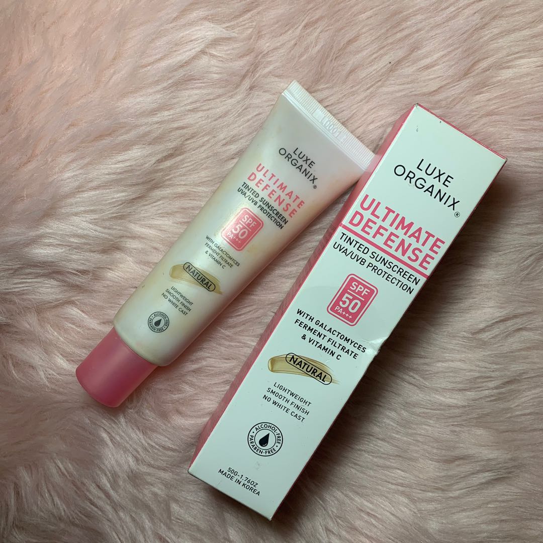 Luxe Organix Ultimate Defense Tinted Sunscreen UVA UVB Protection
