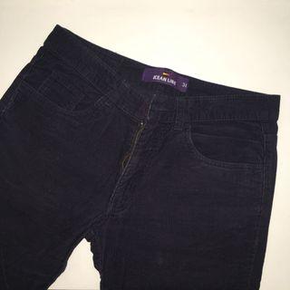 Men’s Pants Flare Corduroy Black