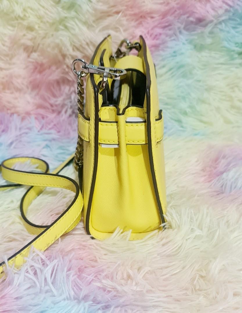 Michael Kors Rayne Small Crossbody Silver Chain Sunshine Yellow, Women's  Fashion, Bags & Wallets, Cross-body Bags on Carousell