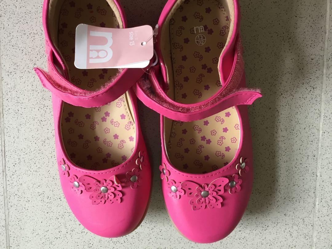 Brand New Mothercare Fushia pink Mary Jane shoes Babies Kids