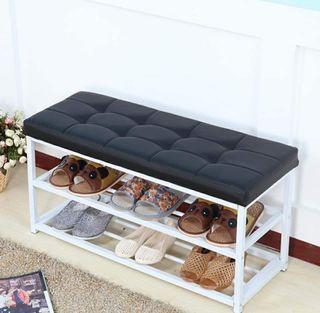 Multi-Layer Footstool Storage Stool Shoe Cabinet with Storage Chair Shoe Rack