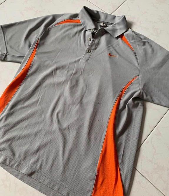orange and gray nike shirt