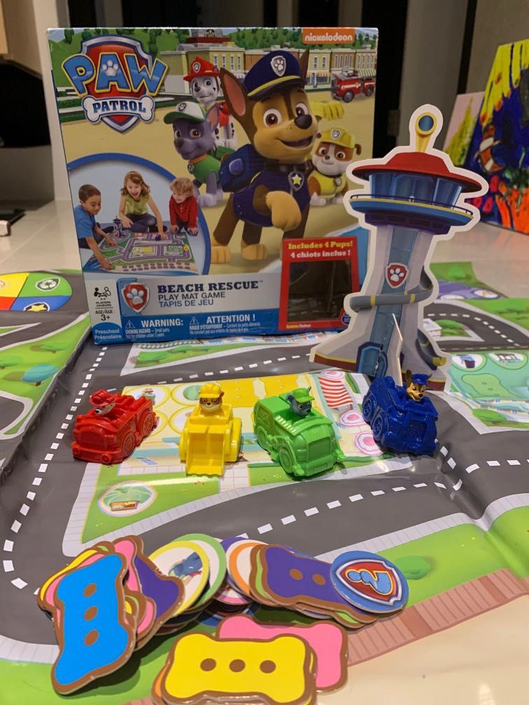 Paw patrol beach rescue store play mat game