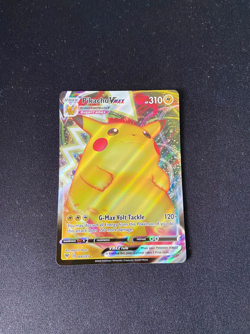 Pikachu vmax 044 185 full art hobbies toys toys games on carousell