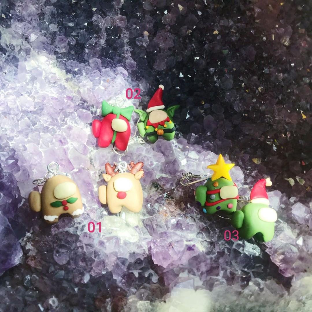 Polymer Clay Earrings Series 18 Among us earrings
