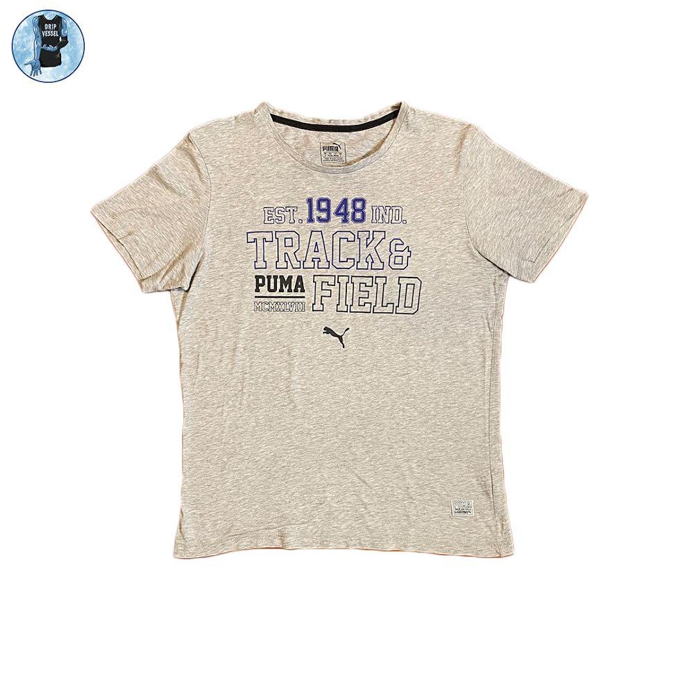 Puma Track & Field Tee (Category: Others Tops) located in Quezon City. Submitted by dripvessel (Listing ID 1050630806, Image 1). Description: S 19.5 x 26.5 No issues.