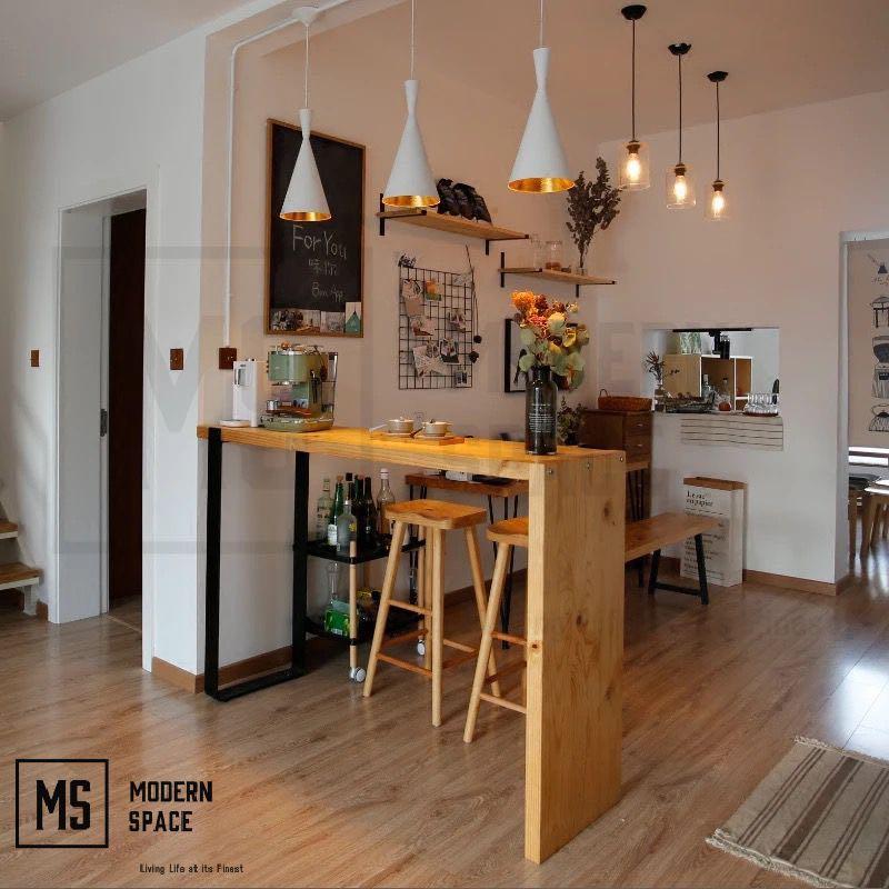 Pine bar shop table
