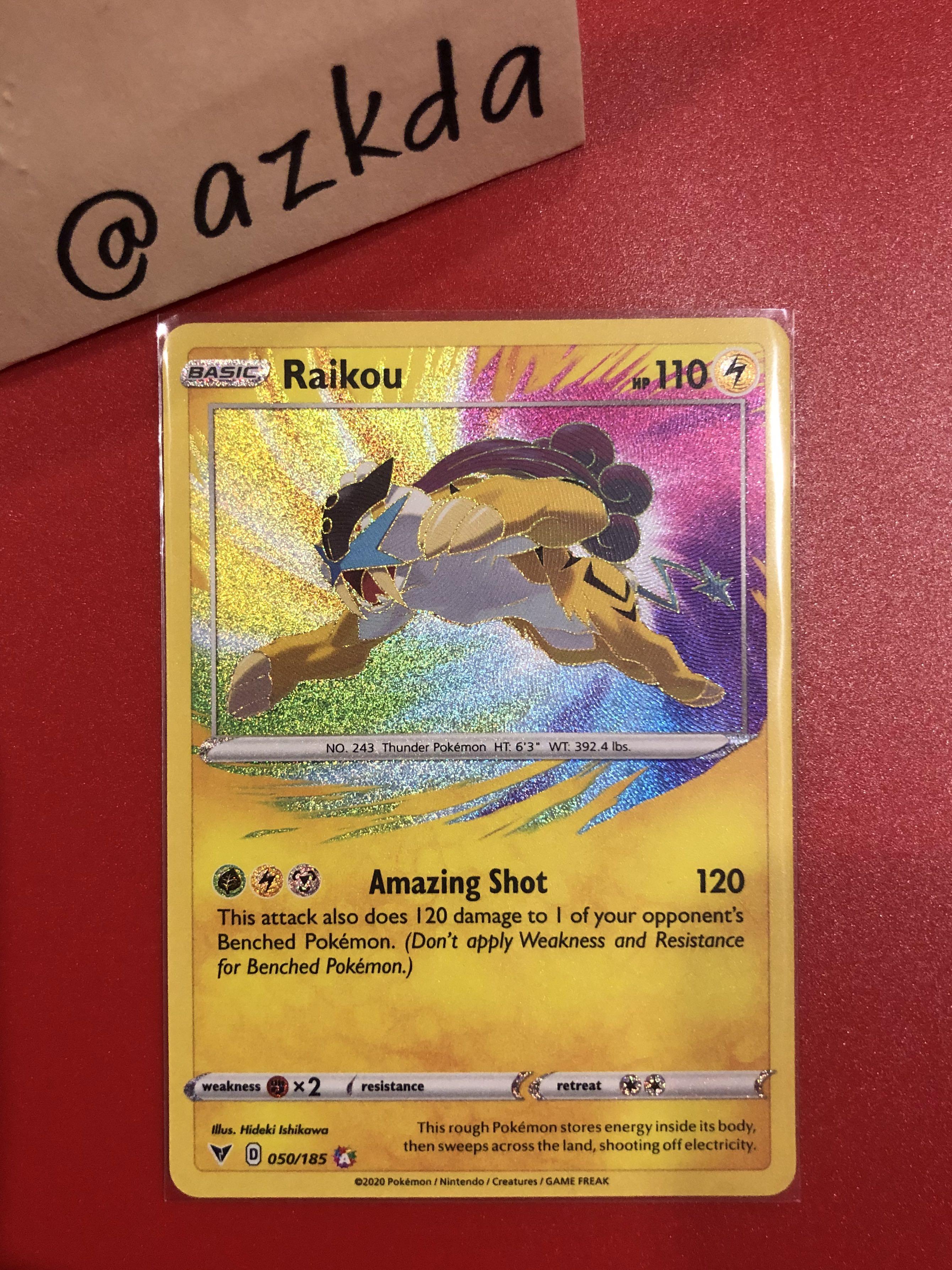 Raikou Amazing Rare Vivid Voltage Pokemon Tcg Toys Games Board Games Cards On Carousell