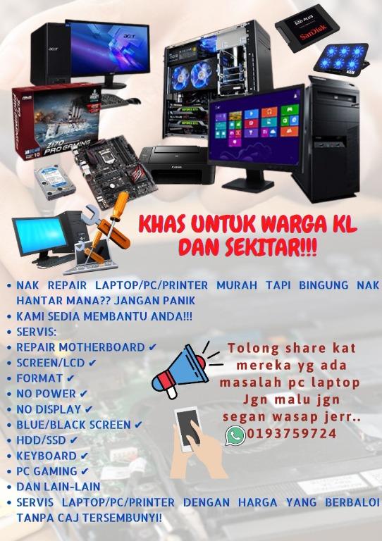 Repair Laptop Pc Printer Format Electronics Computer Parts Accessories On Carousell