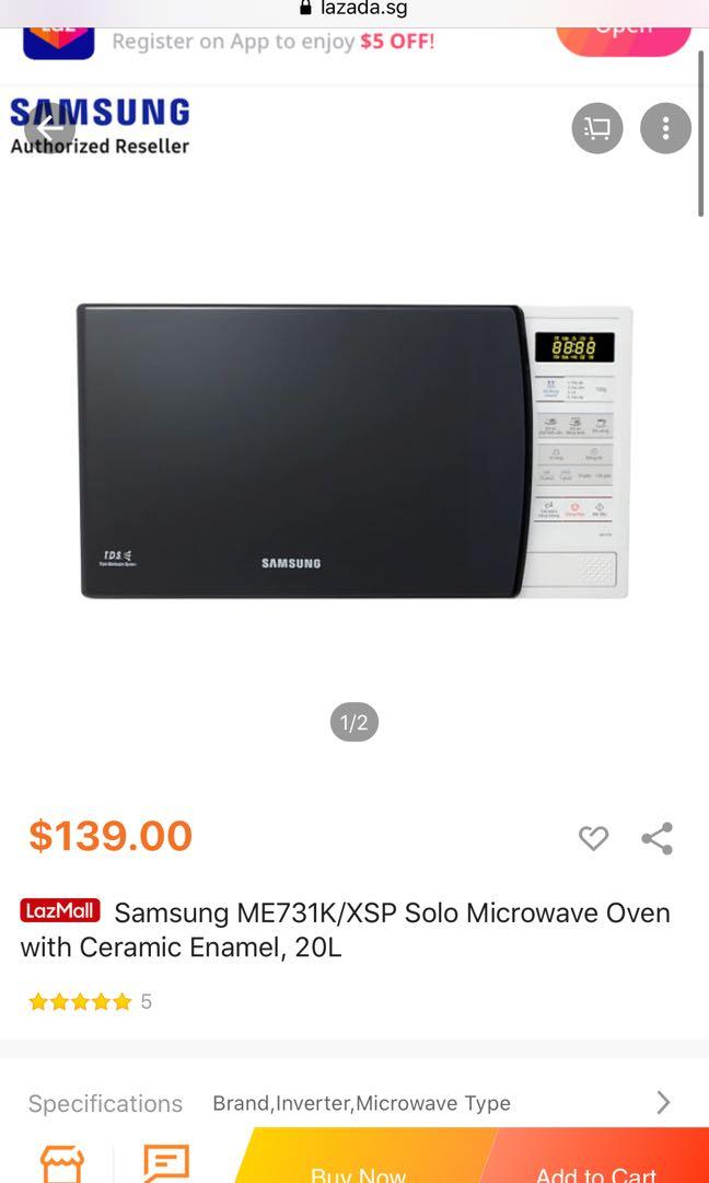 me731k b solo microwave 20l