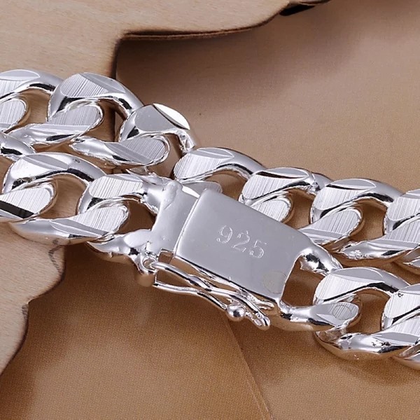 silver 925 silver bracelet men women Men s Fashion Watches