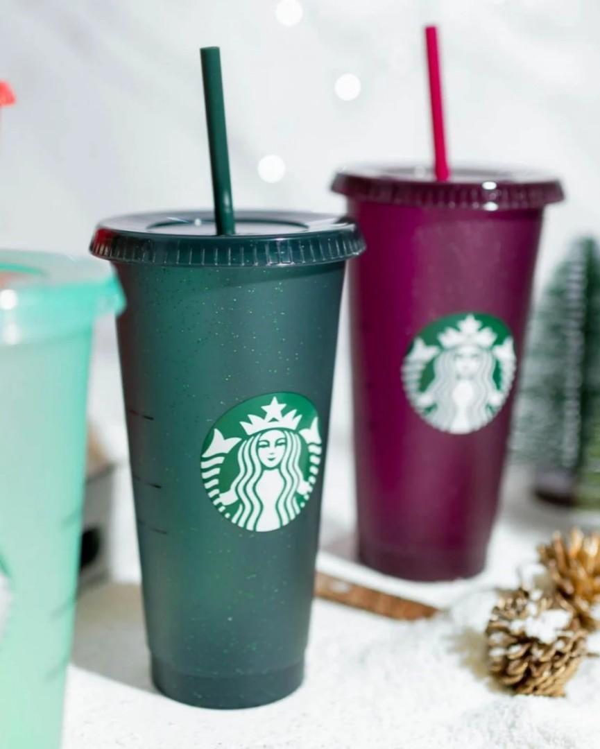 glitter reusable cup