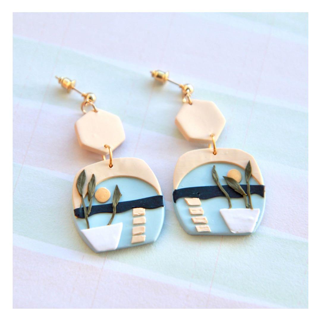 Sunset Polymer Clay Earrings