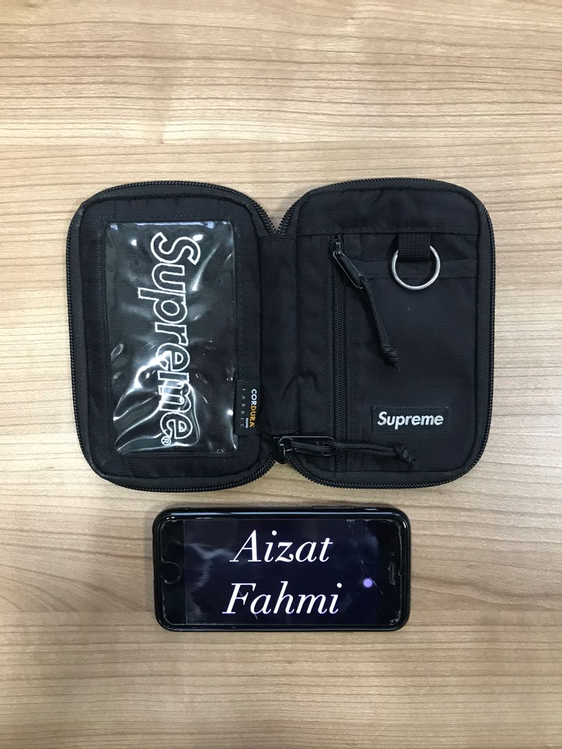 Supreme FW19 Small Zip Pouch Black, Men's Fashion, Watches 