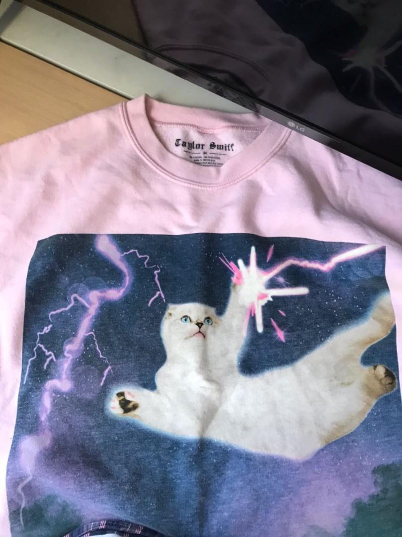 Taylor swift pink cropped sweatshirt new arrivals