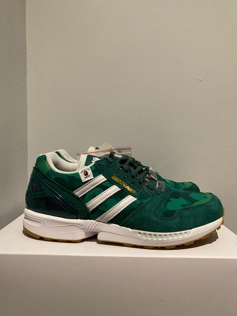 Uk8 Adidas Zx8000 Bape Undefeated Green Men S Fashion Footwear Sneakers On Carousell