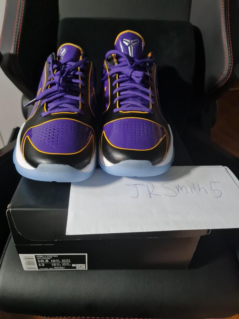 Us10.5 Nike kobe V protro lakers, Men