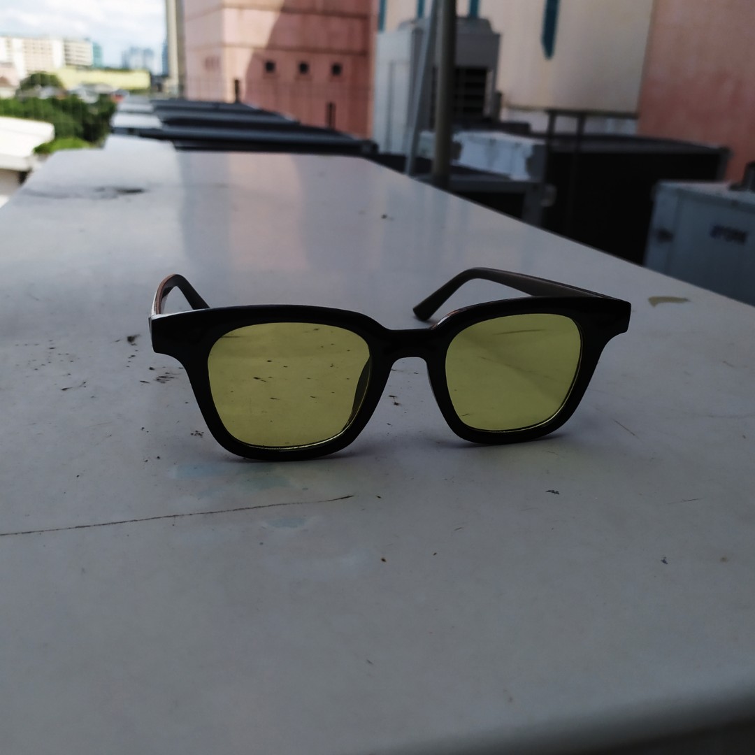 Square sunglasses yellow lens Clearance