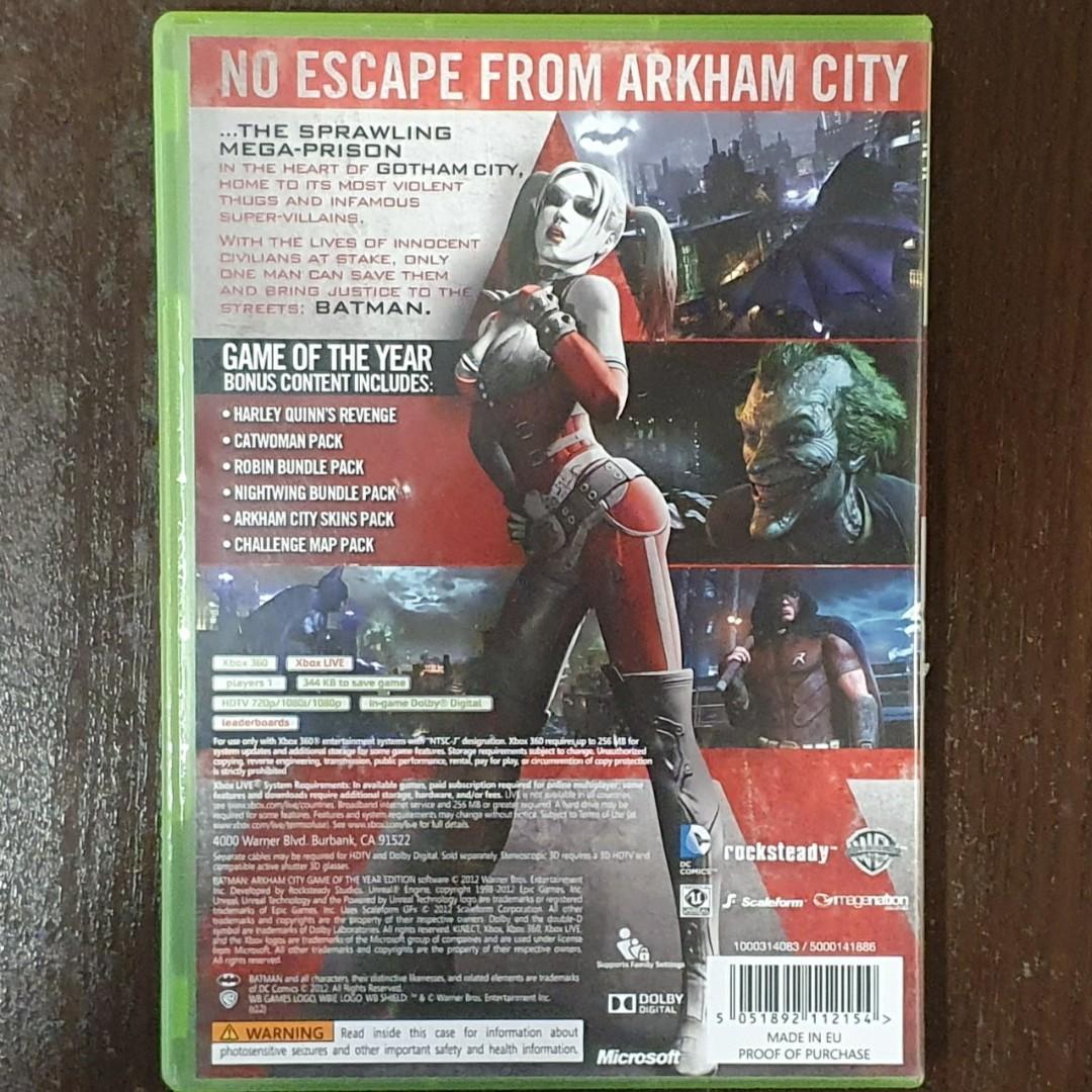 Xbox 360 Batman Arkham City, Video Gaming, Video Games, Xbox on Carousell