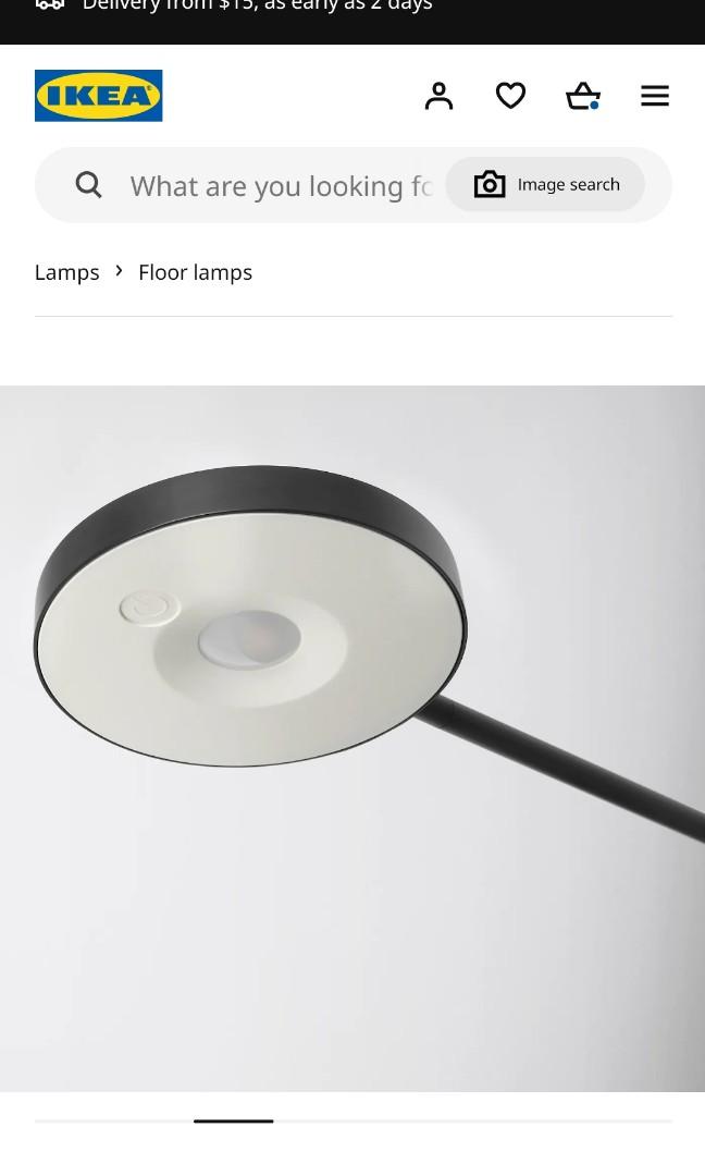 2 IKEa YPPERLIG LED floor lamp light, Furniture & Home Living, Lighting