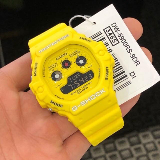 Tapak Kuching Casio Gshock 100 Authentic Original DW5900 Yellow DW5900RS unisex with FREE DELIVERY G Shock Mobile Phones Gadgets Wearables Smart Watches on Carousell