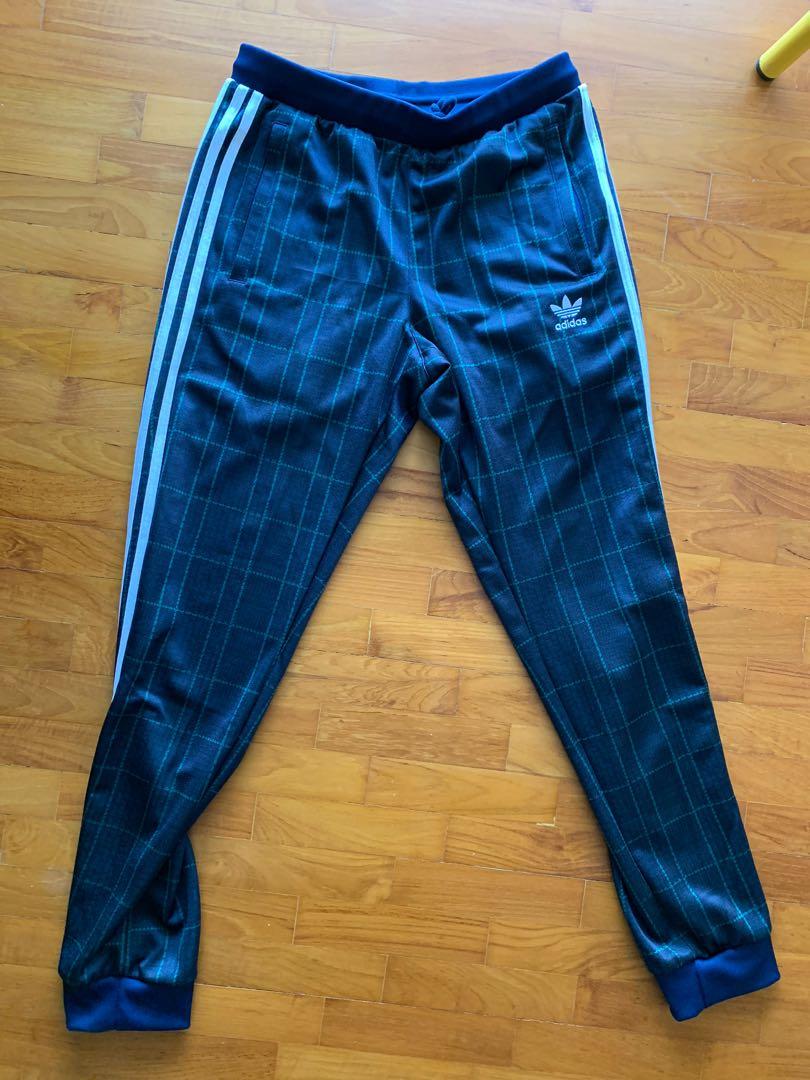 Adidas tartan bb track pants on sale