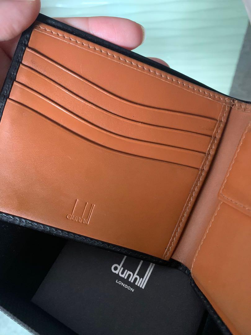 Alfred Dunhill Men Bi-Fold Wallet with Coin Pouch