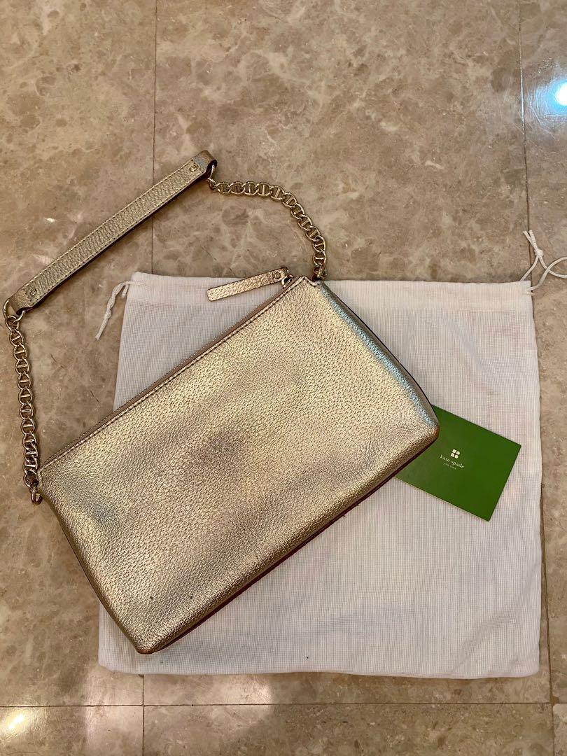 Gold discount leather purse