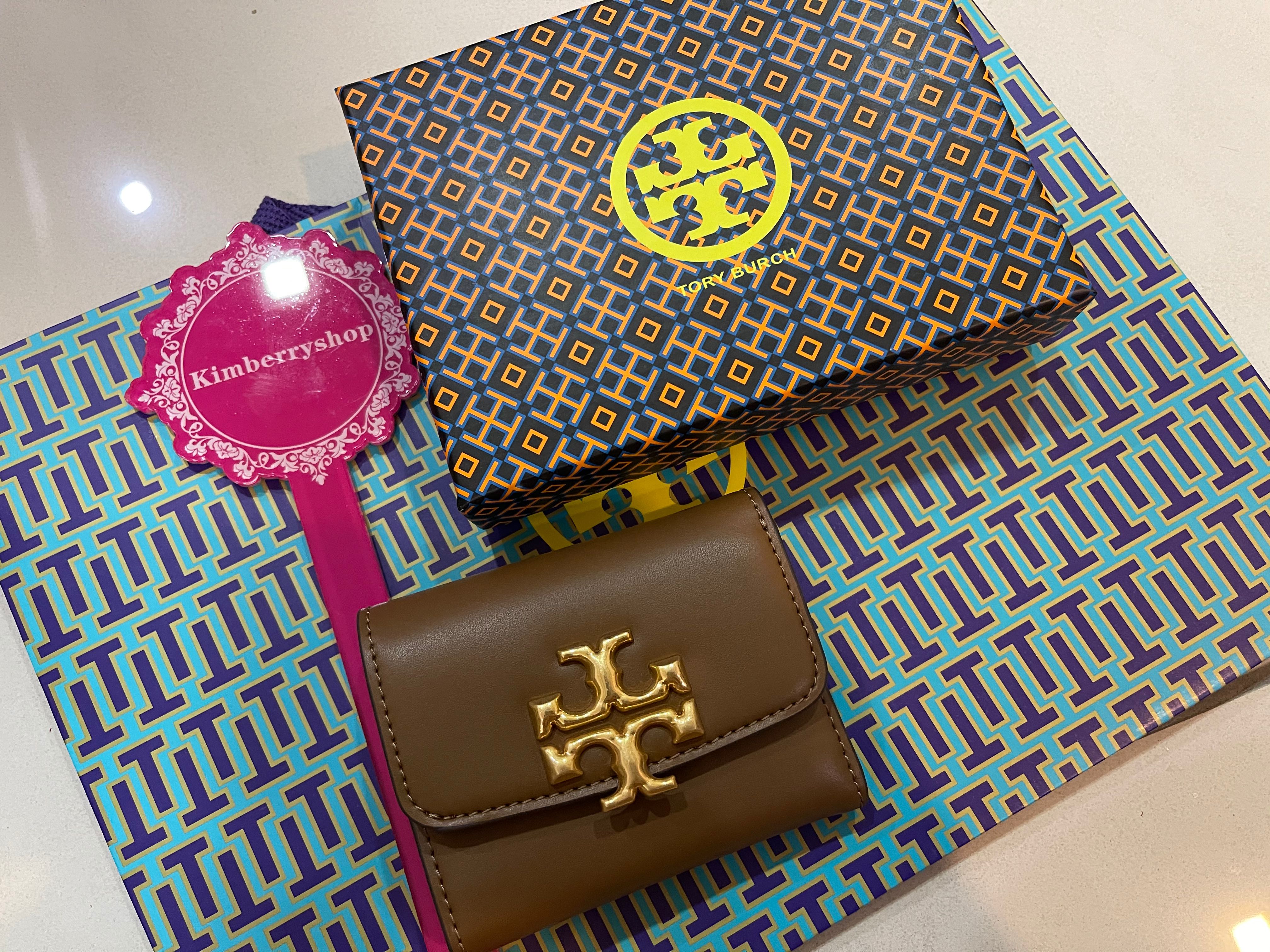 Authentic Tory Burch short Eleanor mini wallet, Luxury, Bags & Wallets on  Carousell
