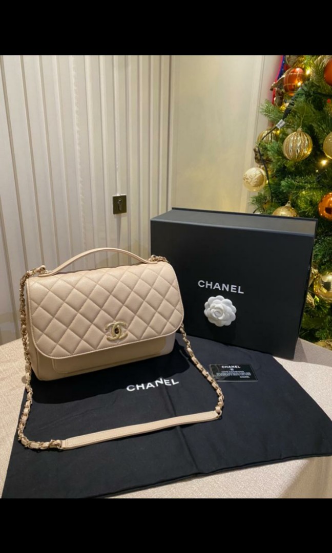 BNIB Large Chanel Business affinity in Beige - Boutique receipt