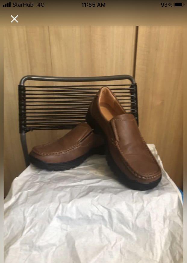 brown casual slip on shoes
