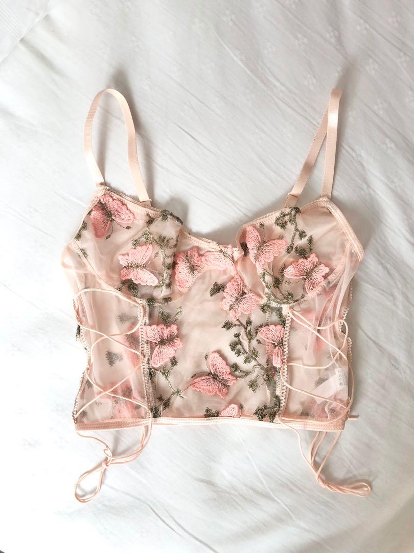 mesh bustier top