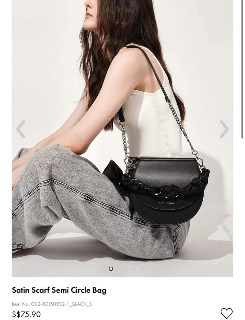 Satin scarf semi circle bag Clearance
