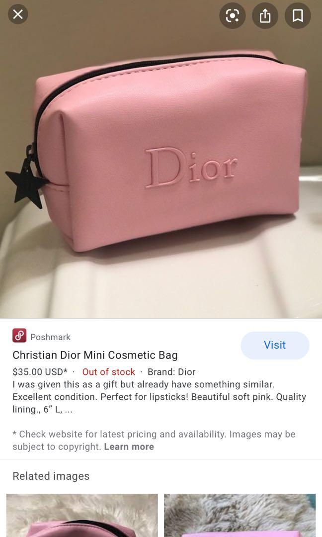 authentic pink Dior makeup pouch DIY crossbody  Makeup pouch diy, Beauty cosmetics  bag, Dior makeup
